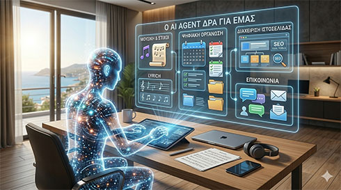 «Ο AI Agent σε δράση: Μια ανθρωπόμορφη ματιά στον αόρατο βοηθό που διαχειρίζεται το ψηφιακό μας οικοσύστημα Μια ανθρωπόμορφη ματιά στον αόρατο βοηθό που διαχειρίζεται το ψηφιακό μας οικοσύστημα